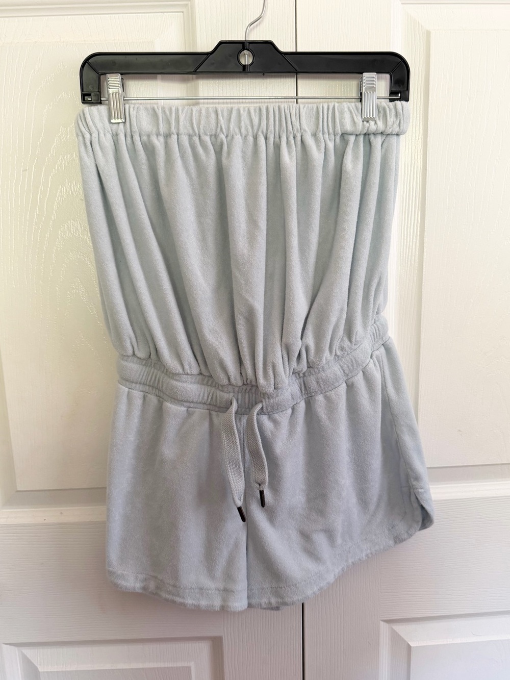 Ocean Drive Light Blue Strapless Terry Romper Coverup